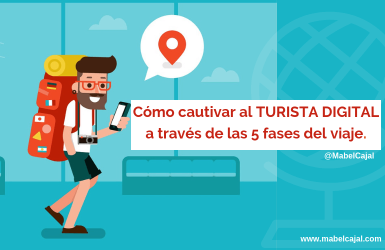 turista digital en fases del viaje